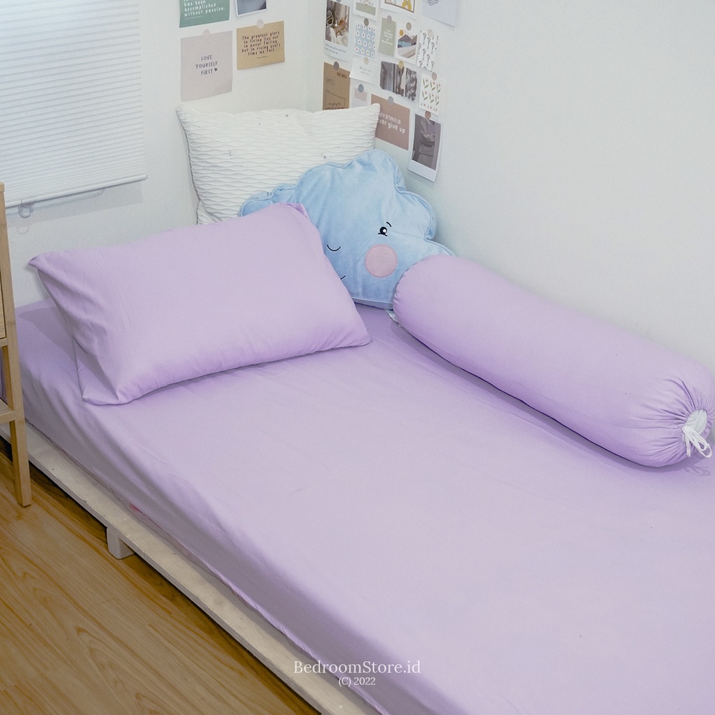 SPREI AESTHETIC POLOS LILAC ALA KOREA SUDAH TERMASUK SARBAN SARGUL