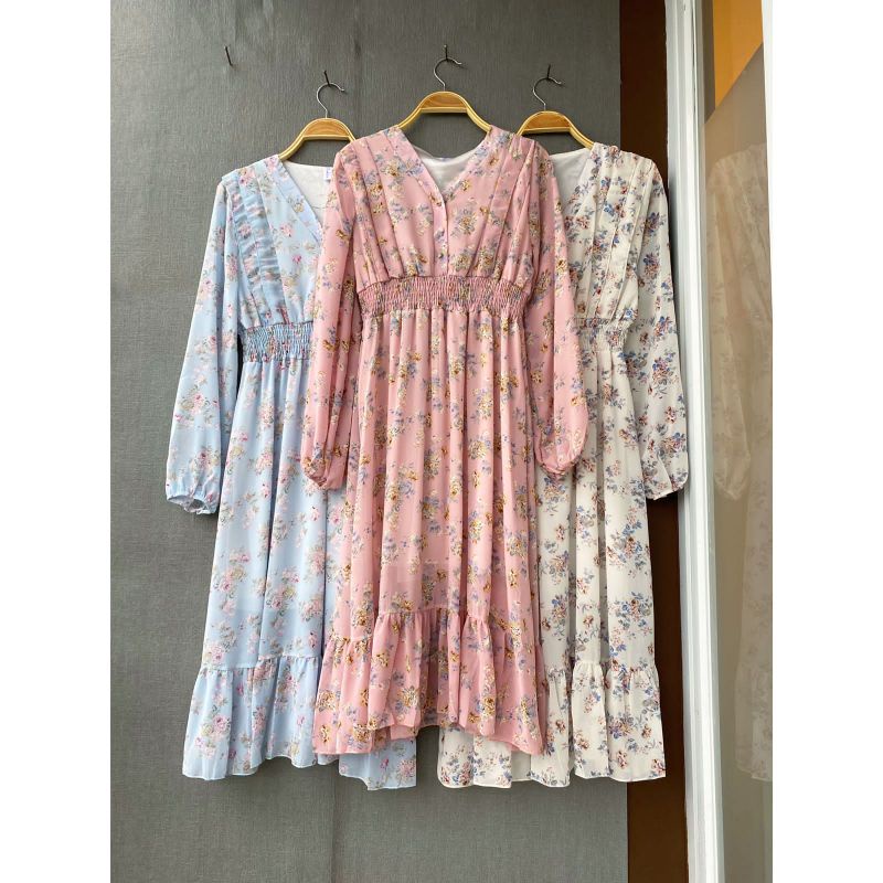 helen midi dress, tunik bangkok import, tunik bkk, tunik busui