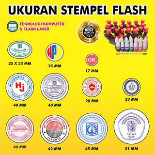 Pembuatan Stempel  Flash  Warna Murah Cepat GRATIS Desain  