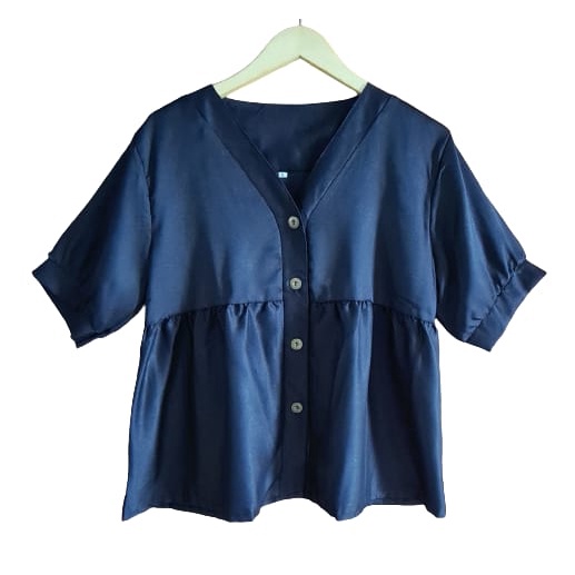 BinxFashion Blouse Jumbo / Atasan Wanita Jumbo / Pakaian Wanita Jumbo 40-Hitam