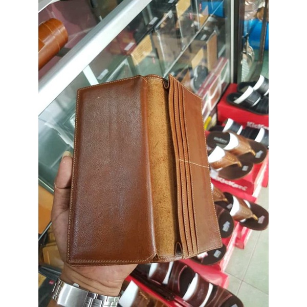 Dompet Pria Kulit Asli Panjang Embos Kickers - Tanpa Kain Furing