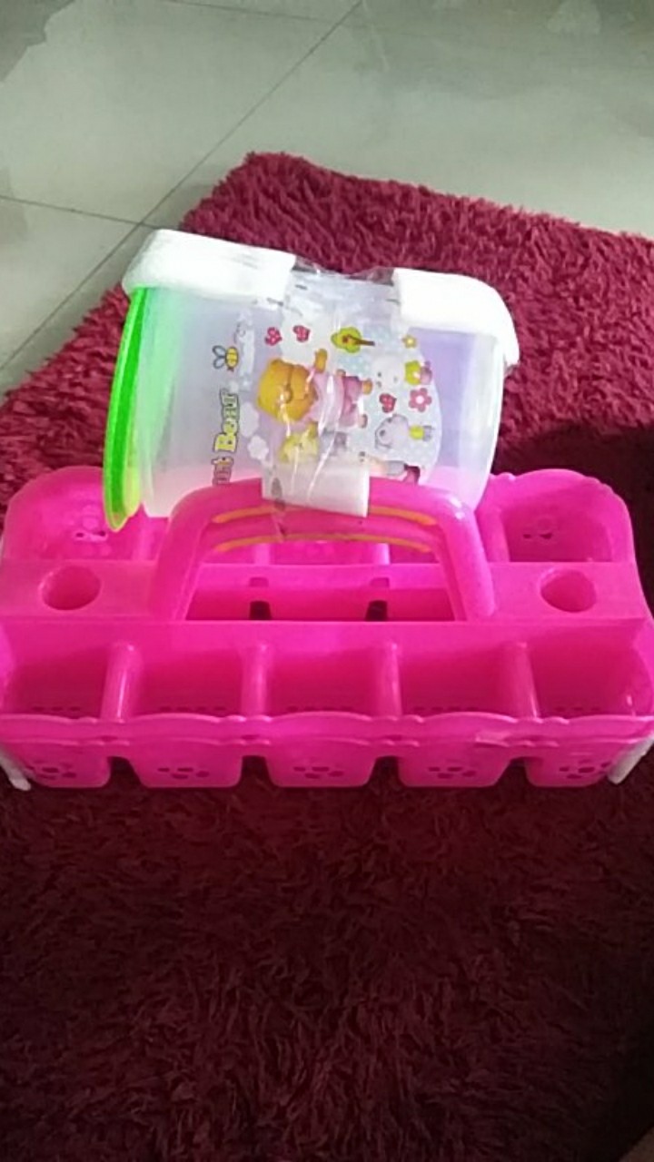 Toples Bulat Motif Cantik . Toples Kue Plastik- Susan
