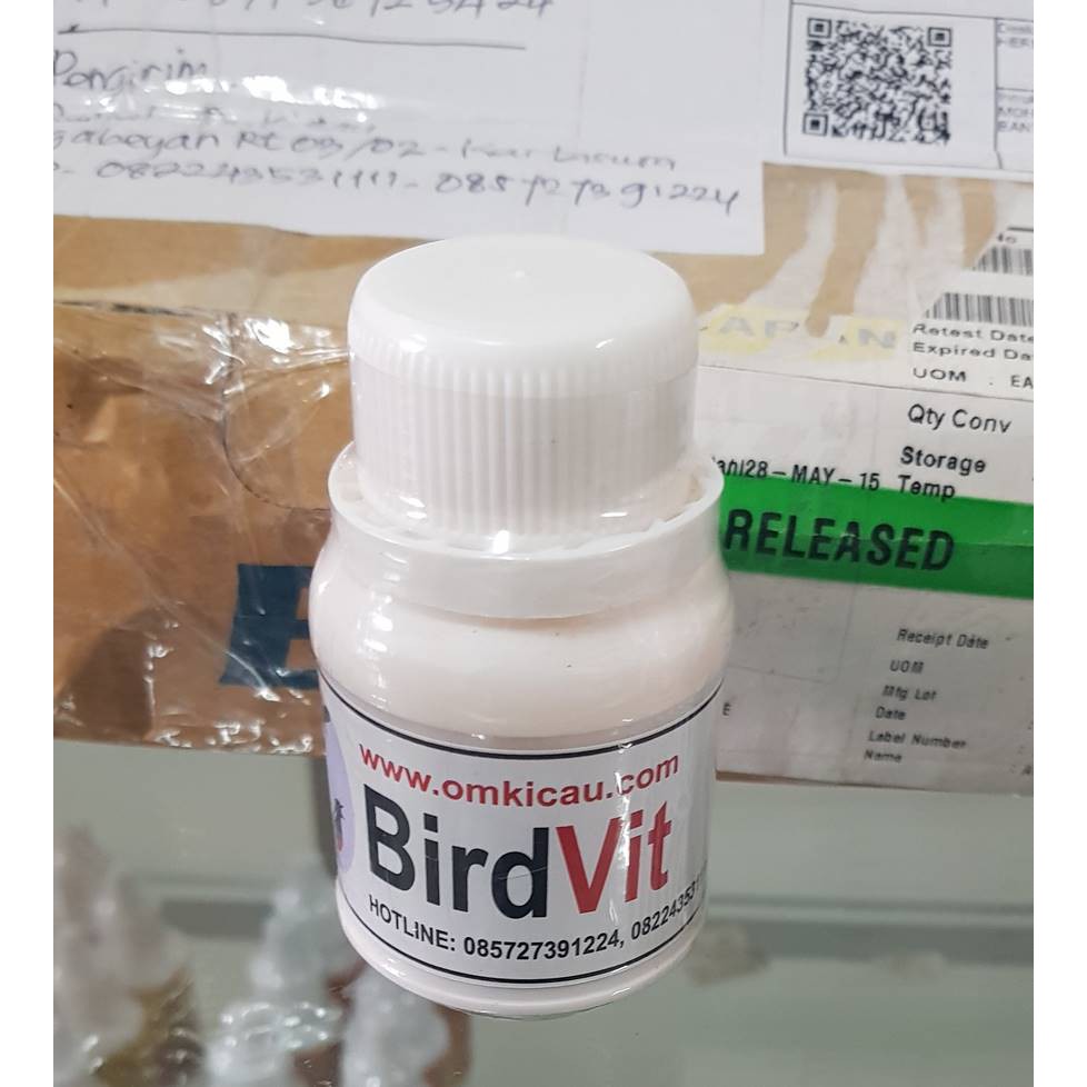 BIRD VIT POWDER OM KICAU OBAT BURUNG SAKIT PUCAT BULU MEKAR KURANG POWER MENTAL KAKI LEMAH