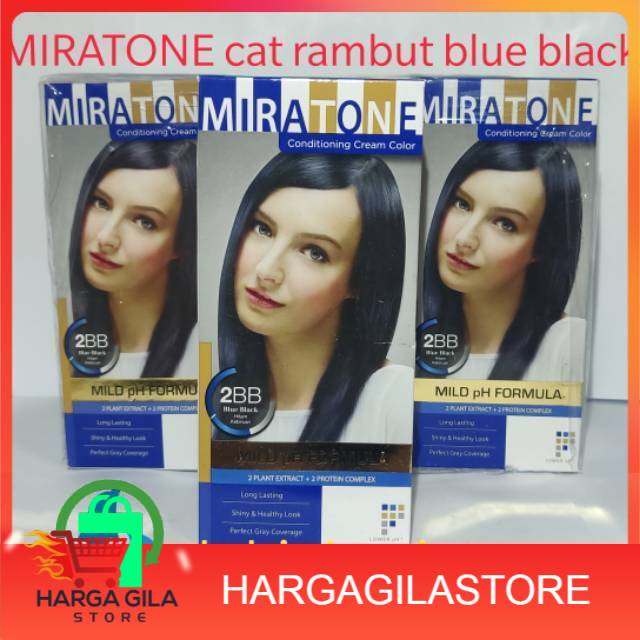 Pewarna Rambut MIRATONE Hair Colour BLUE BLACK + Aplikator