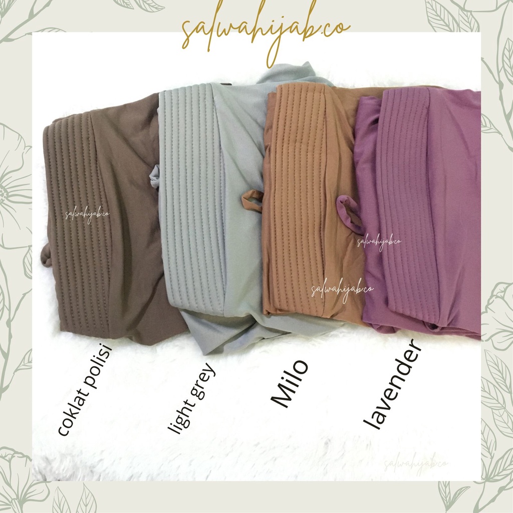 Bergo Hamidah Serut/ Bergo Jersey Serut Menutup Dada / Hijab Instan Jersey