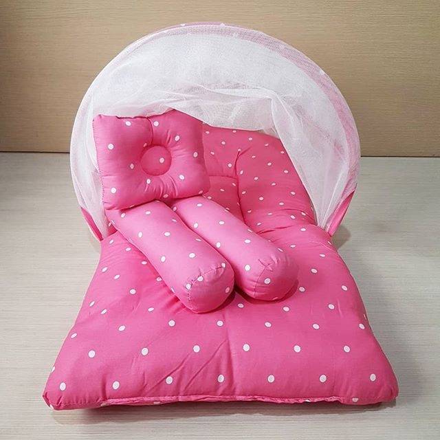 KASUR KELAMBU / Kasur Lipat Kelambu Motif POLKADOT