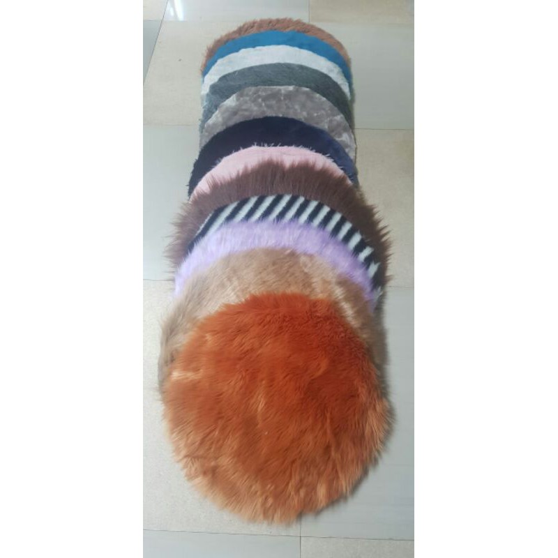Karpet bulu bulat diameter 50cm