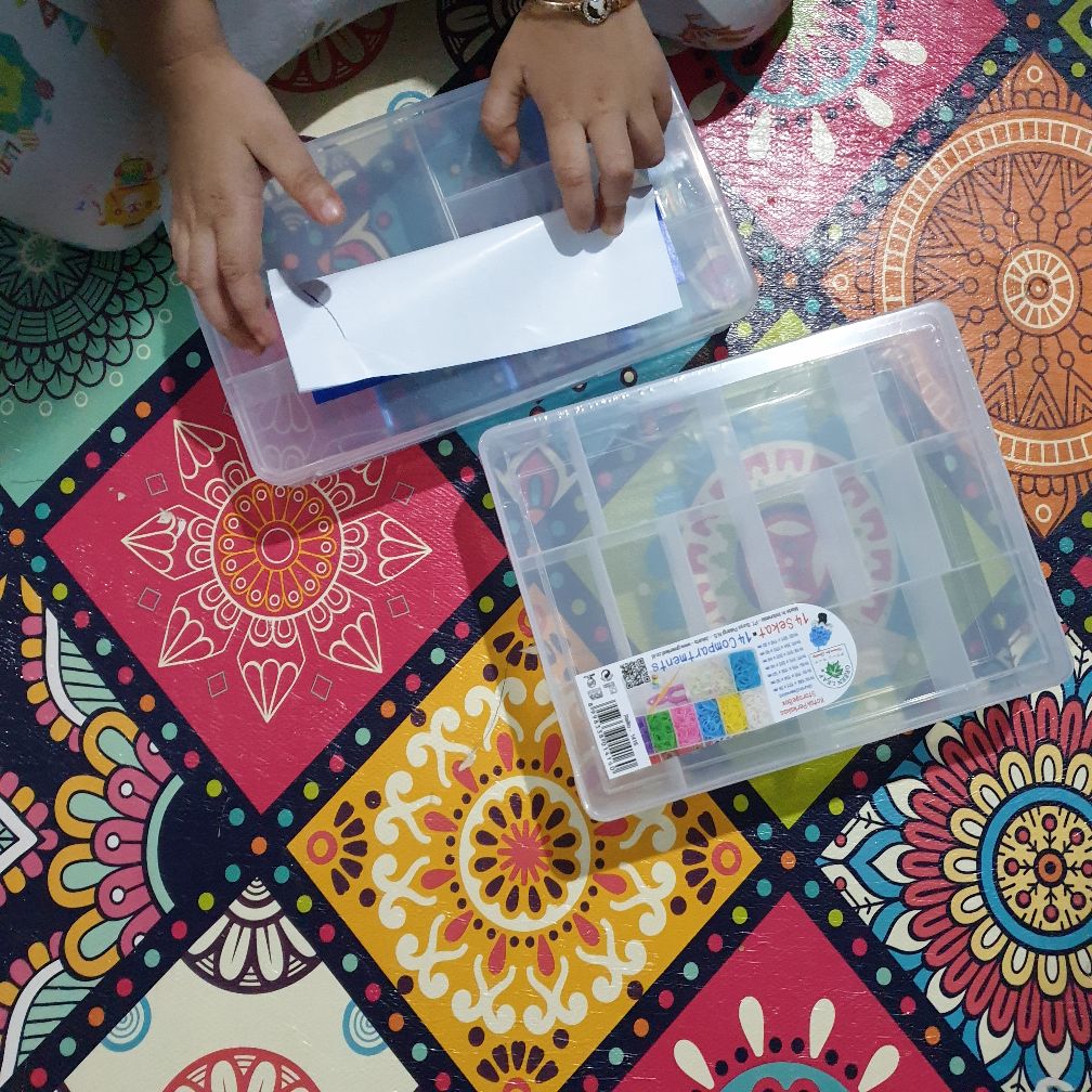 Kotak Box Sekat 9 | Box Manik Manik Komponen Aksesoris Pancing Jahit | Box Niken Sekat Lepas