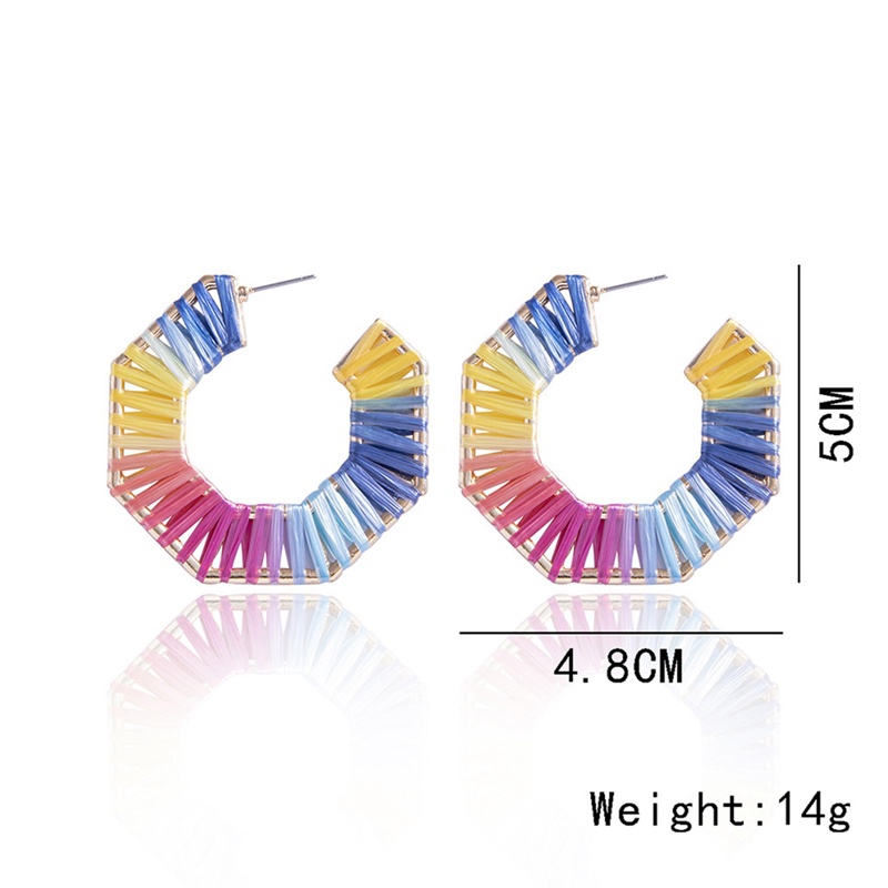 Anting Kait Gantung Wanita Desain Hati Besar Gaya Bohemian Handmade Untuk Musim Panas