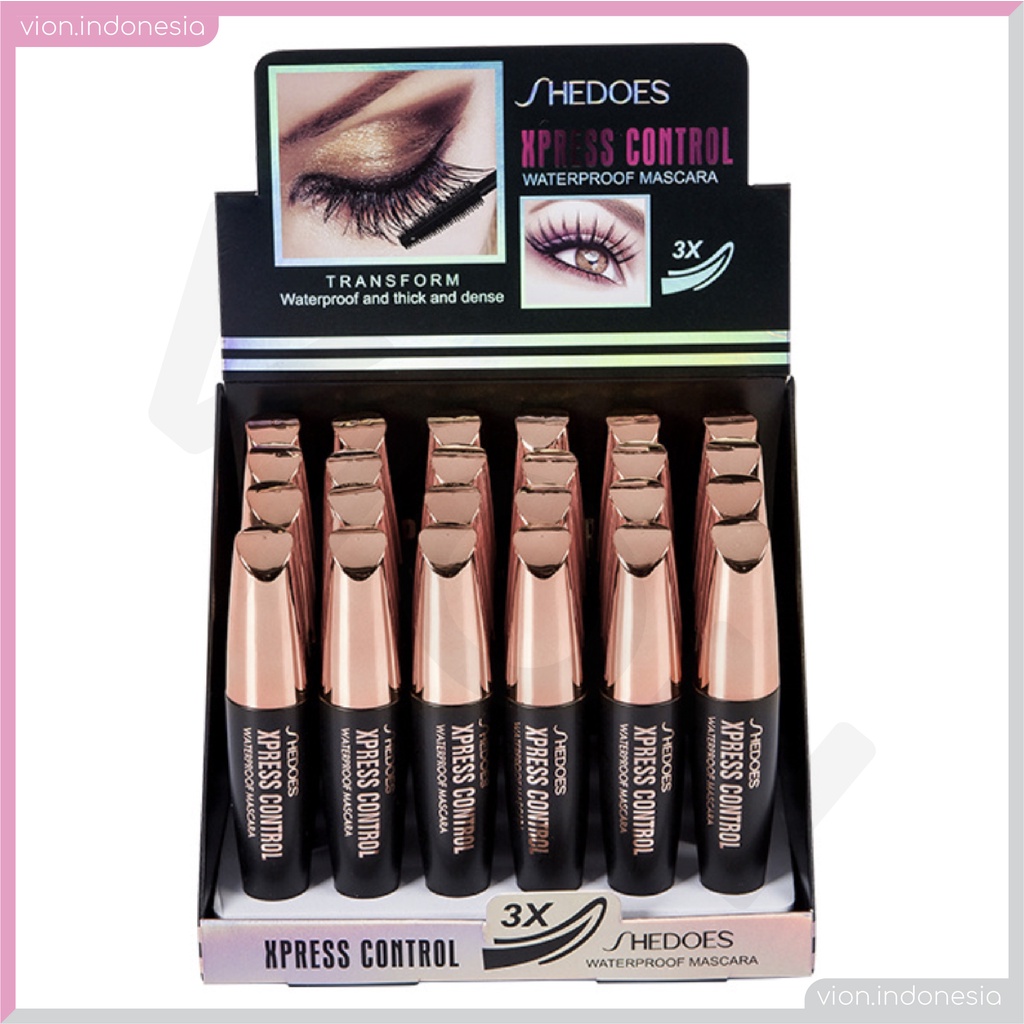 SHEDOES Xpress Volume Mascara Waterproof Rosegold Tube Maskara Bulu Mata Original SD001