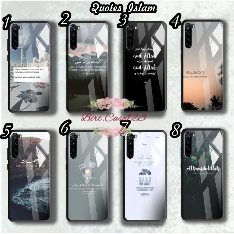 back case glass QUOTES ISLAM Oppo A3s A1k A5 A9 2020 A7 F9 A5s A31 A52 A53 A92 A37 A57 A59 BC5286