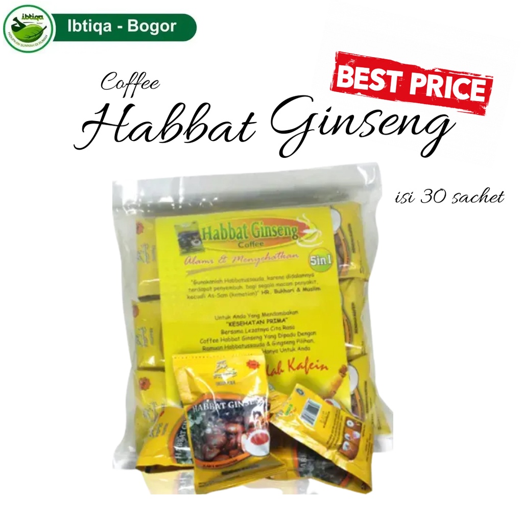 

Kopi Herbal Habbat Ginseng Coffee 5 in 1 Per 1 Pack - Minuman Kesehatan Asli Original 100%