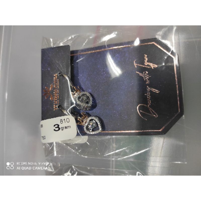 Cincin & Anting Dancing Stone Love Heart & Solitaire Queen YT x Igun MP 17k 750