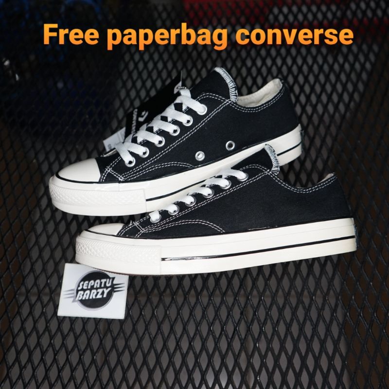 COD SEPATU CONVERSE 70S BLACK LOW PREMIUM