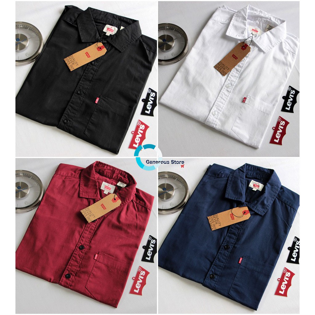 kemeja pria lengan pendek - kemeja lv original import - promo harga distributor - kemeja lengan pend