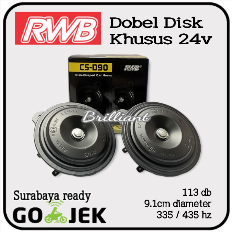 Klakson Dobel Disk RWB - 12v / 24v - Suara Berani Adu Vs Denso