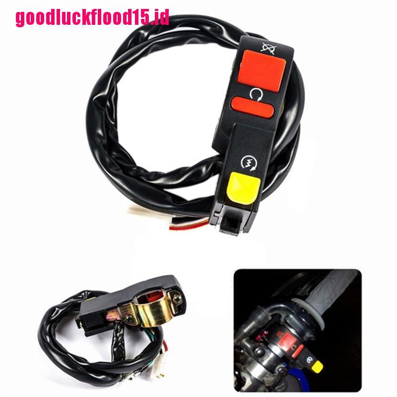 {LUCKID}Electric Start Stop On Off Button Kill Switch Motorcycle Dirt ATV Quad Bike