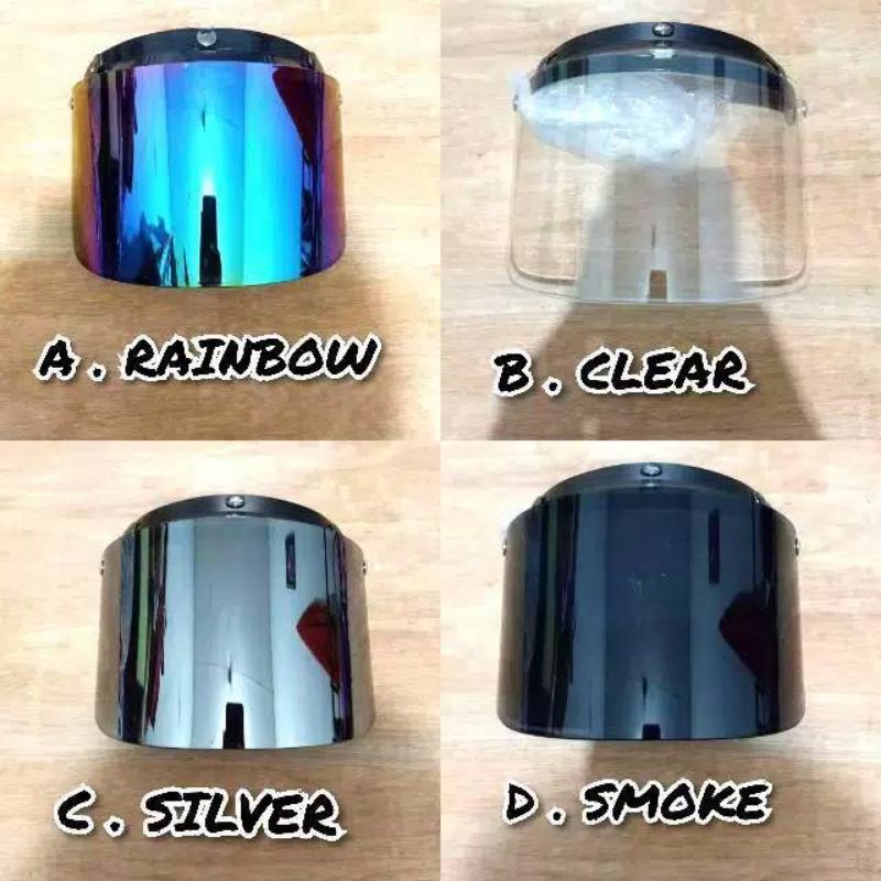 Visor helm kaca helm flat visor Bogo retro Cargloss JPN Bogo