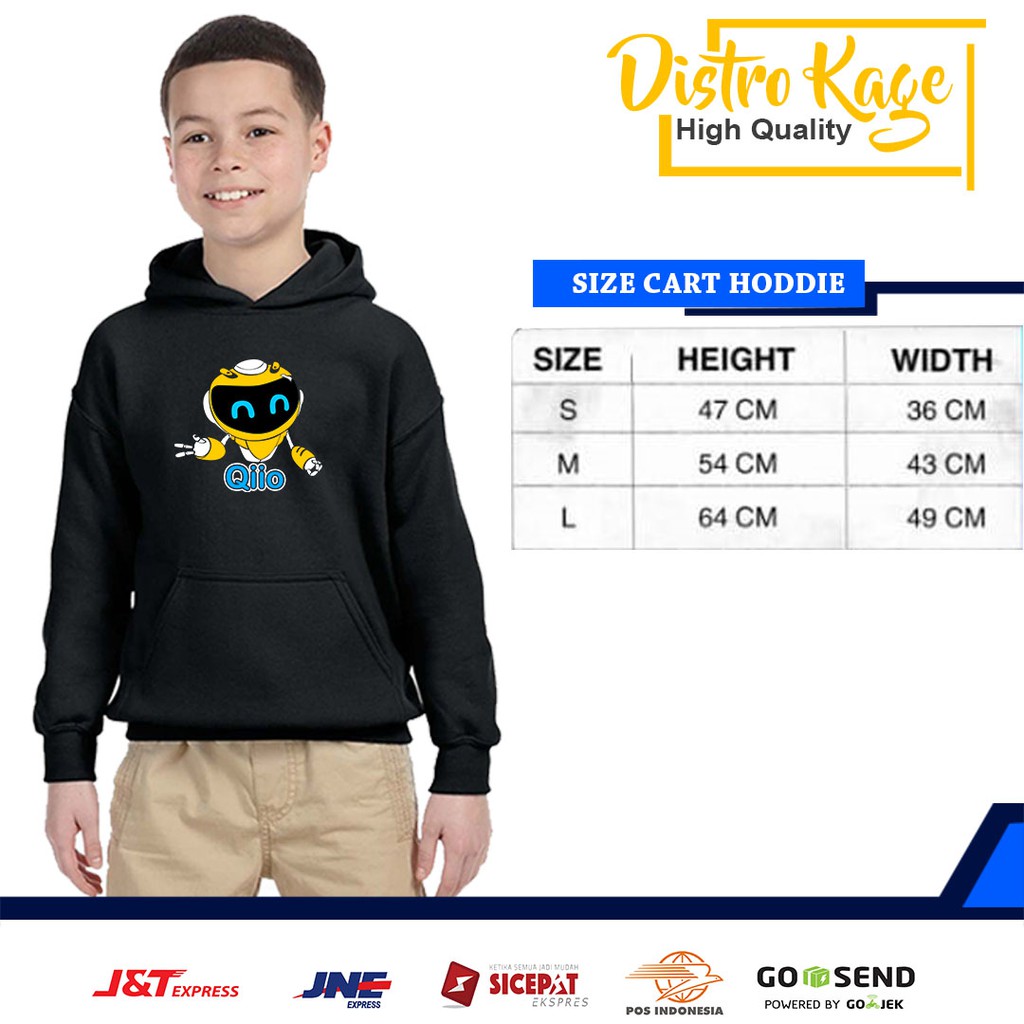 Hoodie Anak Laki Laki Film Kartun Qiio Teman Robot Riko The Series Jaket Sweater umur 3 - 15 Tahun