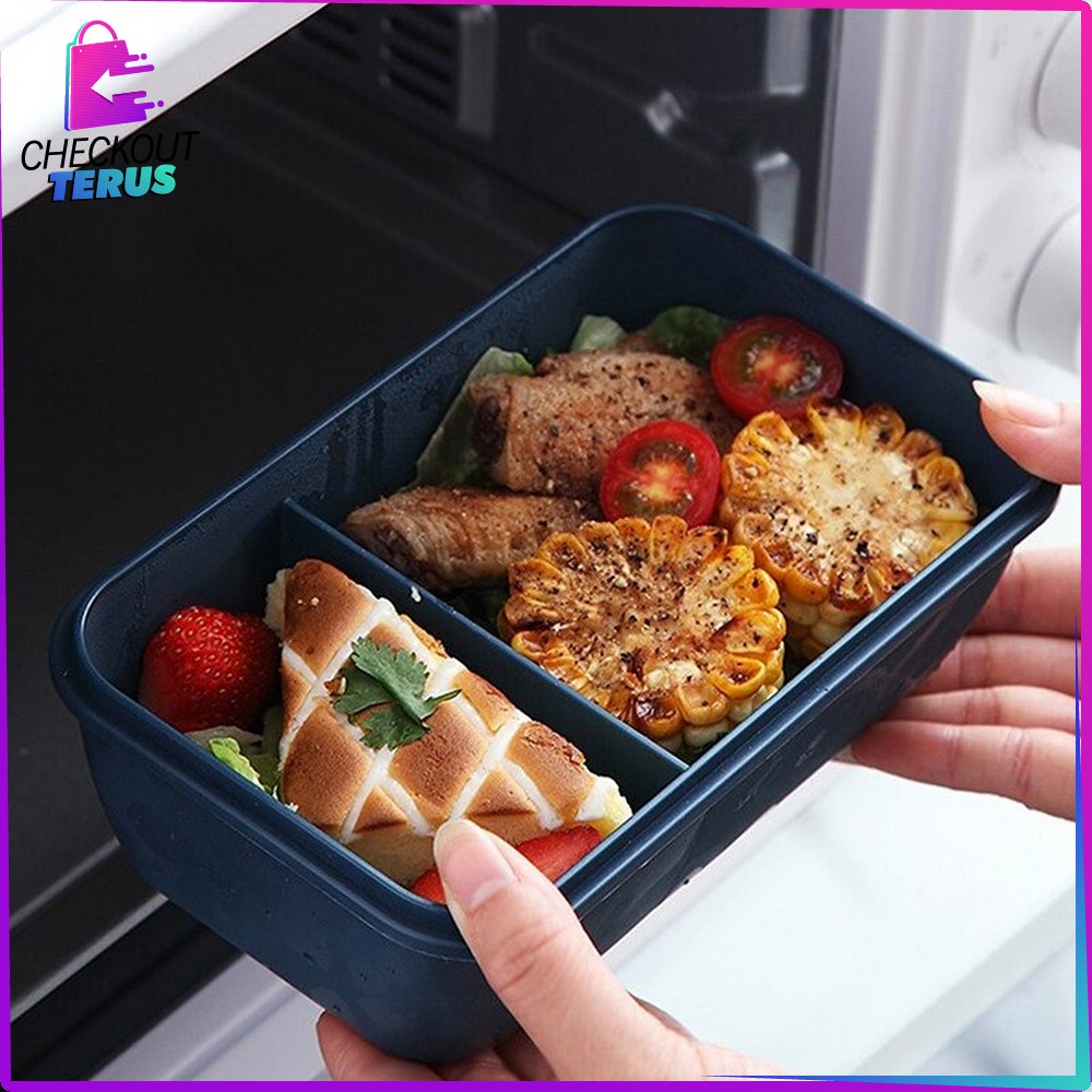 CT C479 Kotak Makan BPA FREE Tempat Makan Lunch Box Set Free Sendok Garpu Kotak Makan Transparant Bento Box