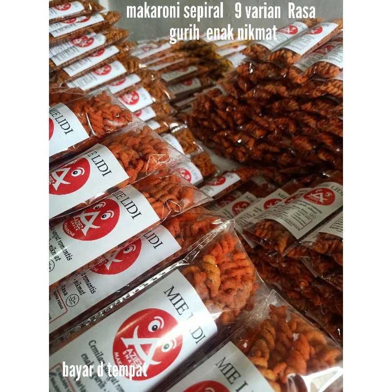 

makaroni sepiral isi 100 pcs