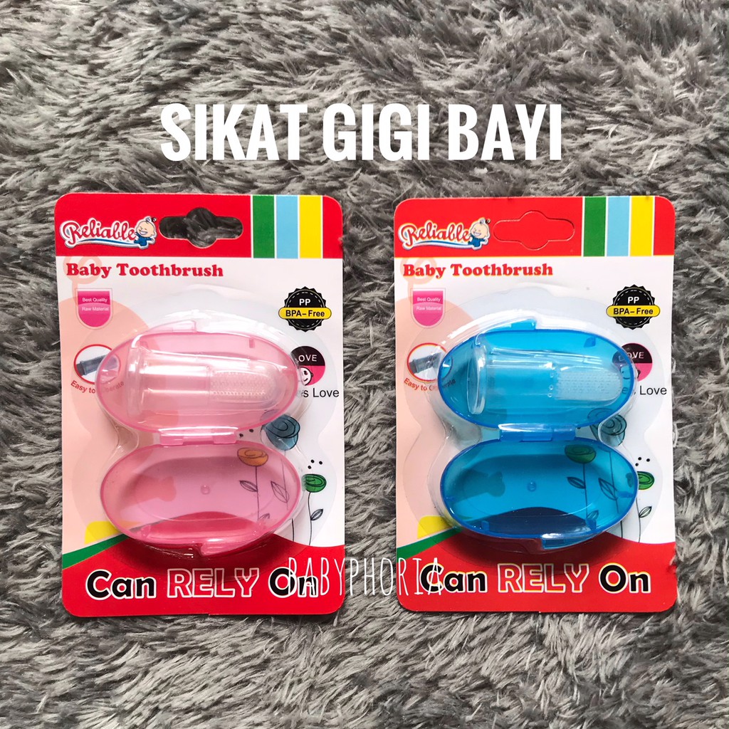 Sikat Gigi Lidah Jari Bayi / Baby Toothbrush dengan Kotak