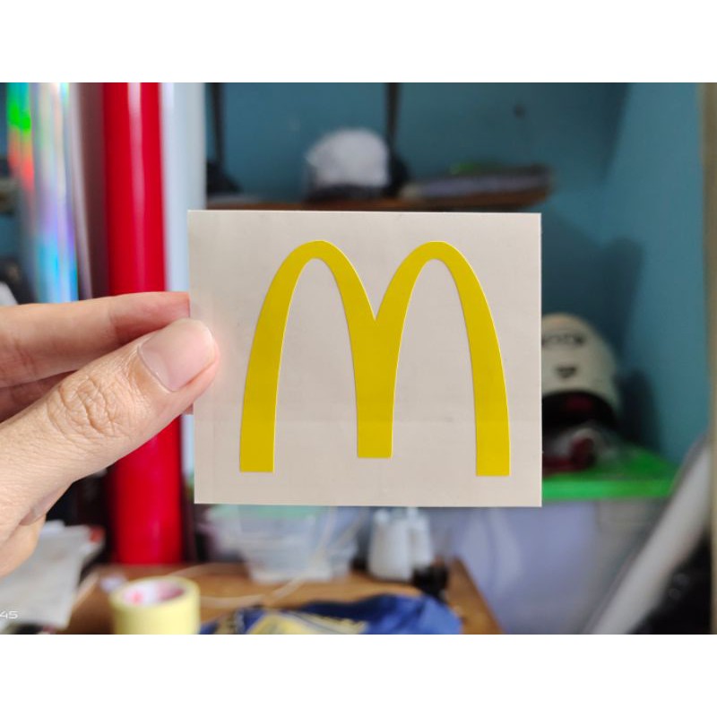 

stiker McDonald's custom cutting stiker murah