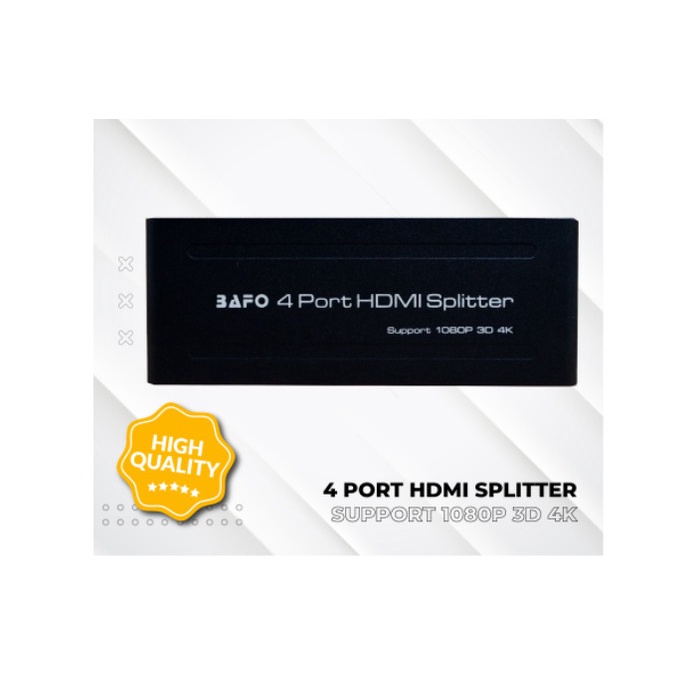 BAFO HDMI SPLITTER 4 PORT Splitter HDMI 1-4 Port 4K