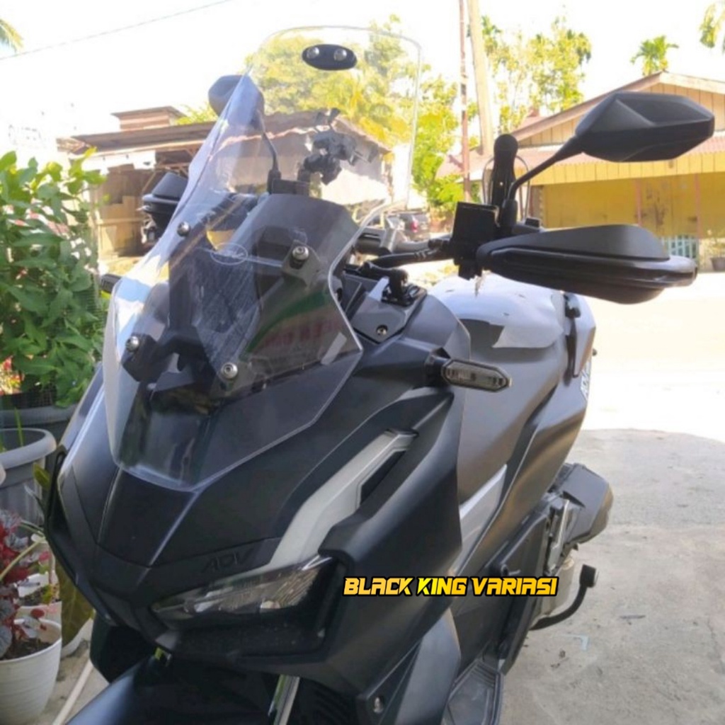 Ws Visor Windshield Honda ADV 150 Model Tinggi rayben clear hitam YDP