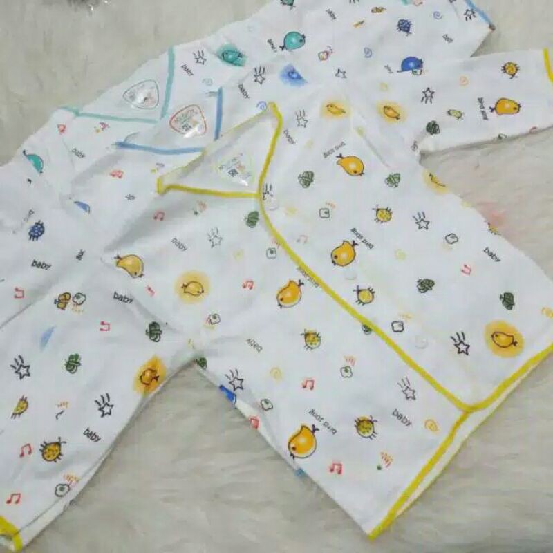 6 Pc Baju Bayi Lengan Panjang Abiy Baby Ukuran Newborn SNI-Baju Abiy Baby Panjang Newborn