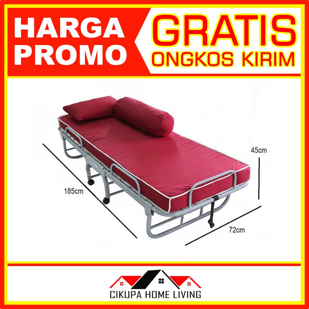PROMO Ranjang Lipat / Folding Bed / Foldingbed / Kasur Busa / Kasur Lipat / Ranjang Besi / Extra Bed