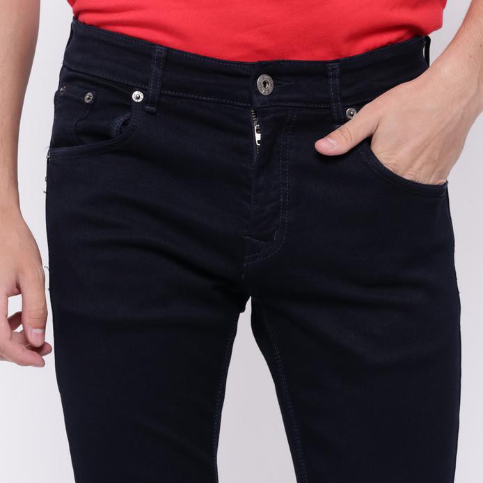 Edwin Celana Jeans 506-37-Navy Slim Fit Pria Panjang Biru Tua - Navy, 28 High Quality