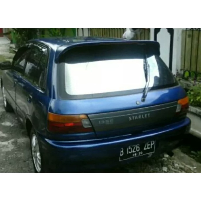 SPOILER TOYOTA STARLET KAPSUL DENGAN LAMPU HMPACK- AKSESORIS EKSTERIOR MOBIL