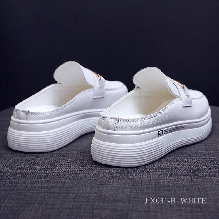 SEPATU MULES WEDGES WHITE FASHION DALE  X031-B