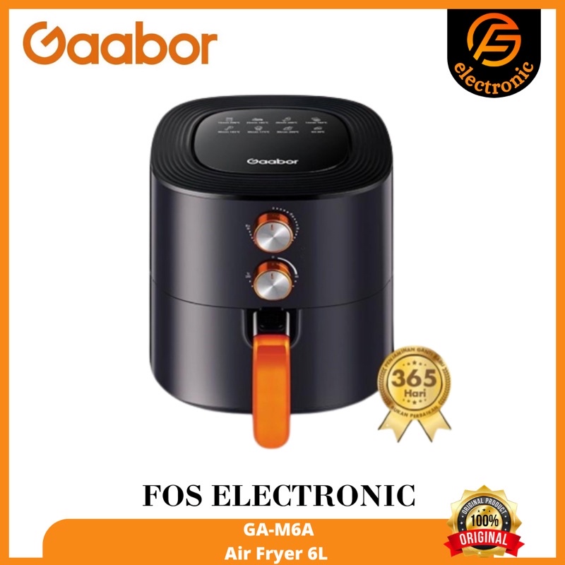 GAABOR AIR FRYER 6 L MESIN  PENGGORENGAN TANPA MINYAK GA-M6A