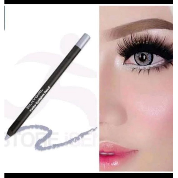 SILKYGIRL FUNGKY EYELIGHT PENCIL 08.FROSTY SILVER @MJ