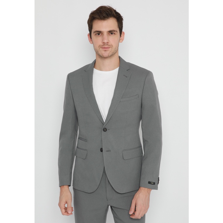 Jobb Bellwool-T2 Jas Pria Slim Fit Abu