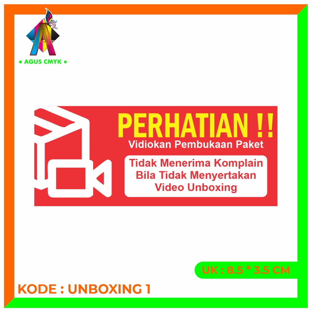 

STICKER UNBOXING STIKER LABEL UNBOXING