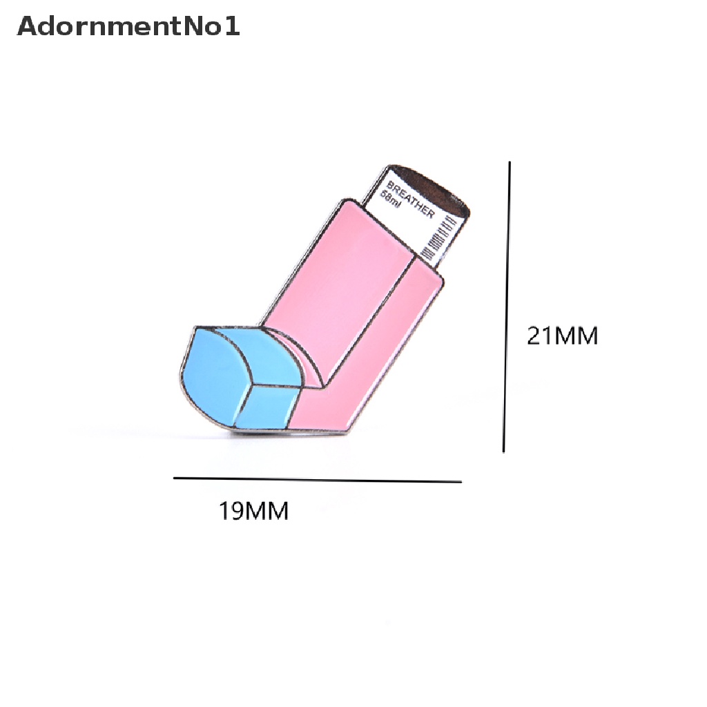 (AdornmentNo1) Bros Pin Enamel Desain Obat Medis Asthmatik Pasang Kerah