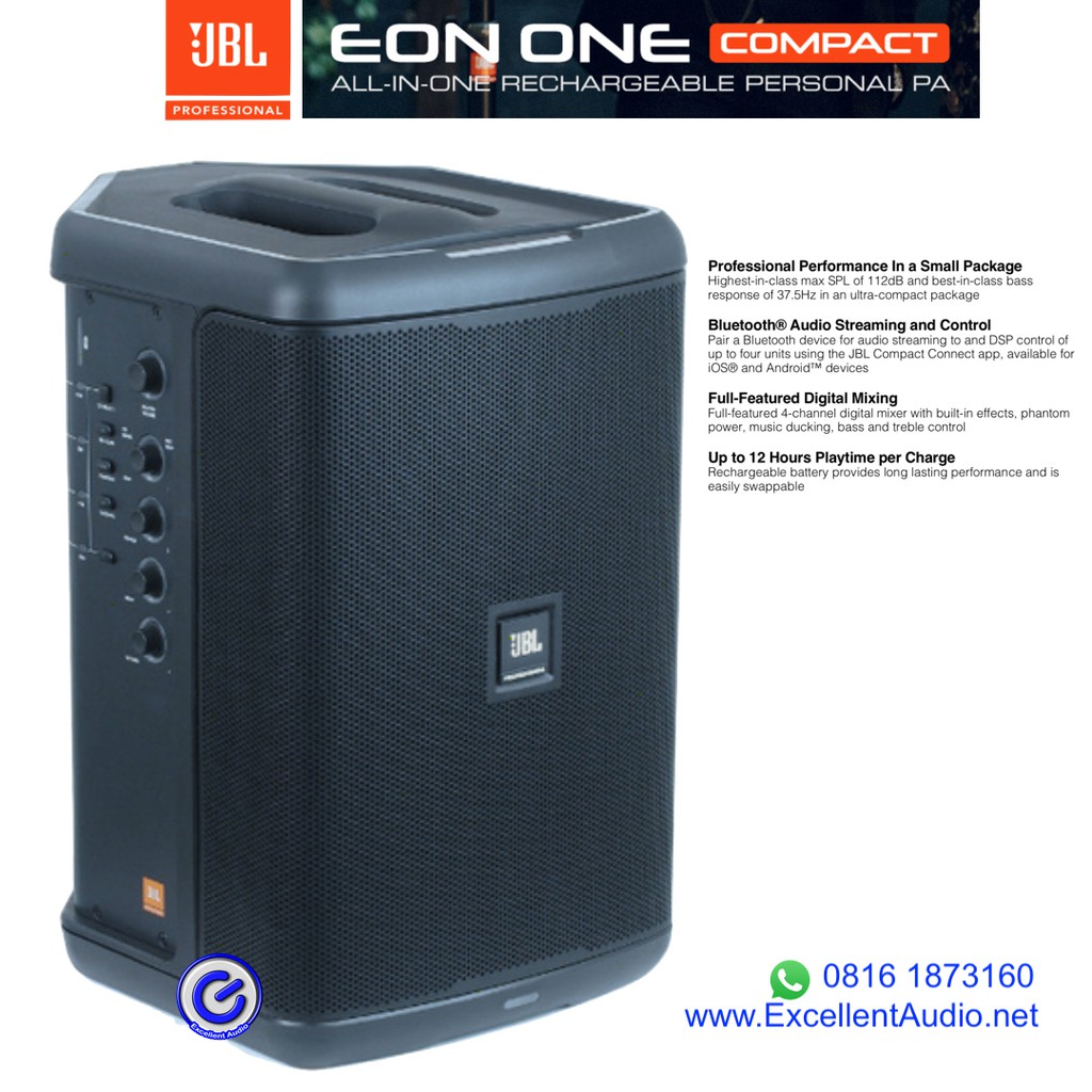 JBL eon one compact bluetooth active portable rechargeable speaker