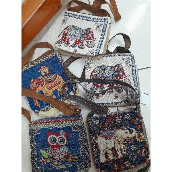 Tas Bangkok motif random Gajah