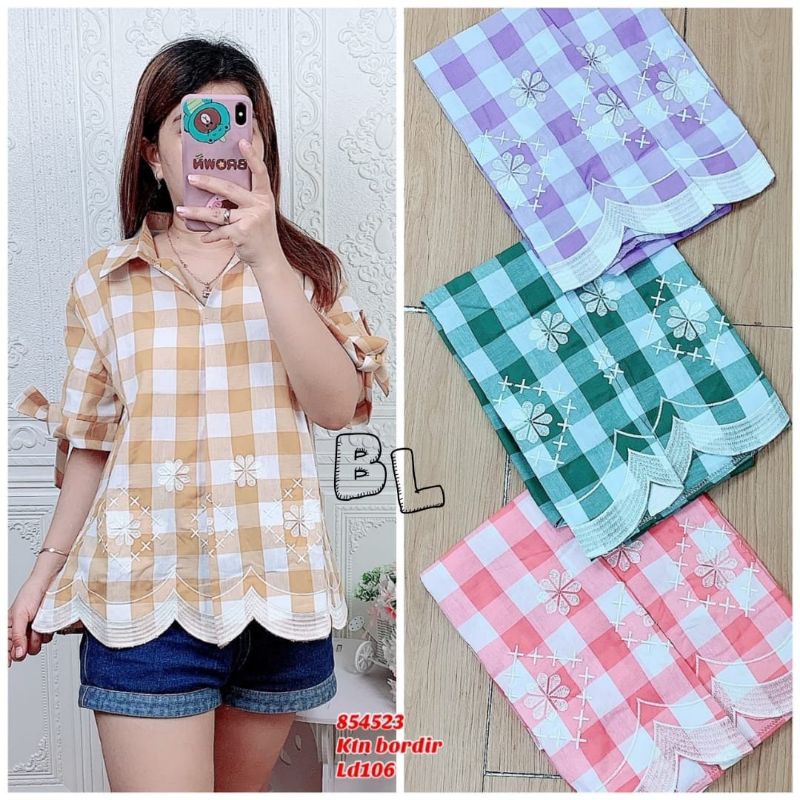 Blus katun Bordir