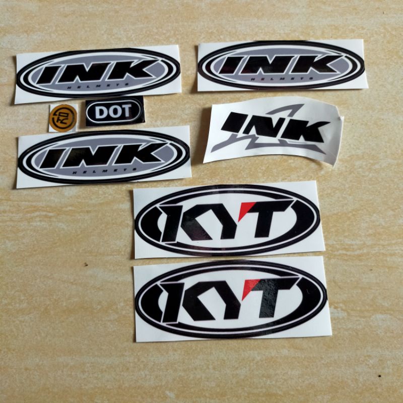 Stiker Helm INK CX22 INK Centro KYT Helm Half face Full Face  Full set DOT Logo