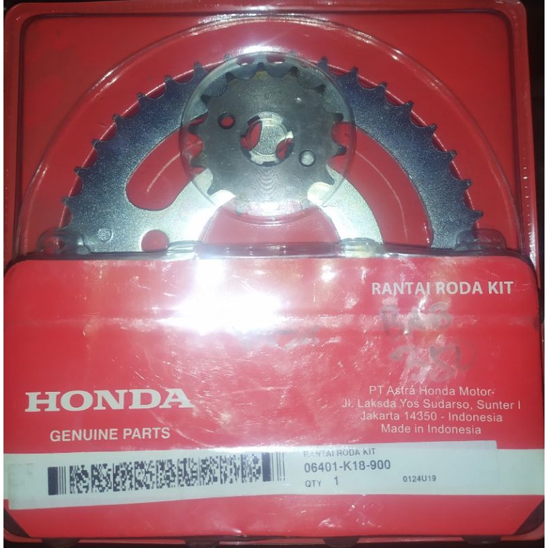gear rantai set verza 150 original ahm