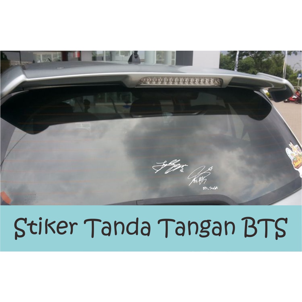 Stiker Sticker Motor/Mobil/Laptop Tanda Tangan BTS Cutting Stiker TTD BTS