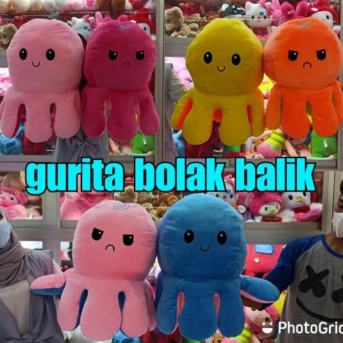 gurita ubur ubur super jumbo/ gurita viral/Boneka gurita ubur-ubur super jumbo/boneka murah reversib