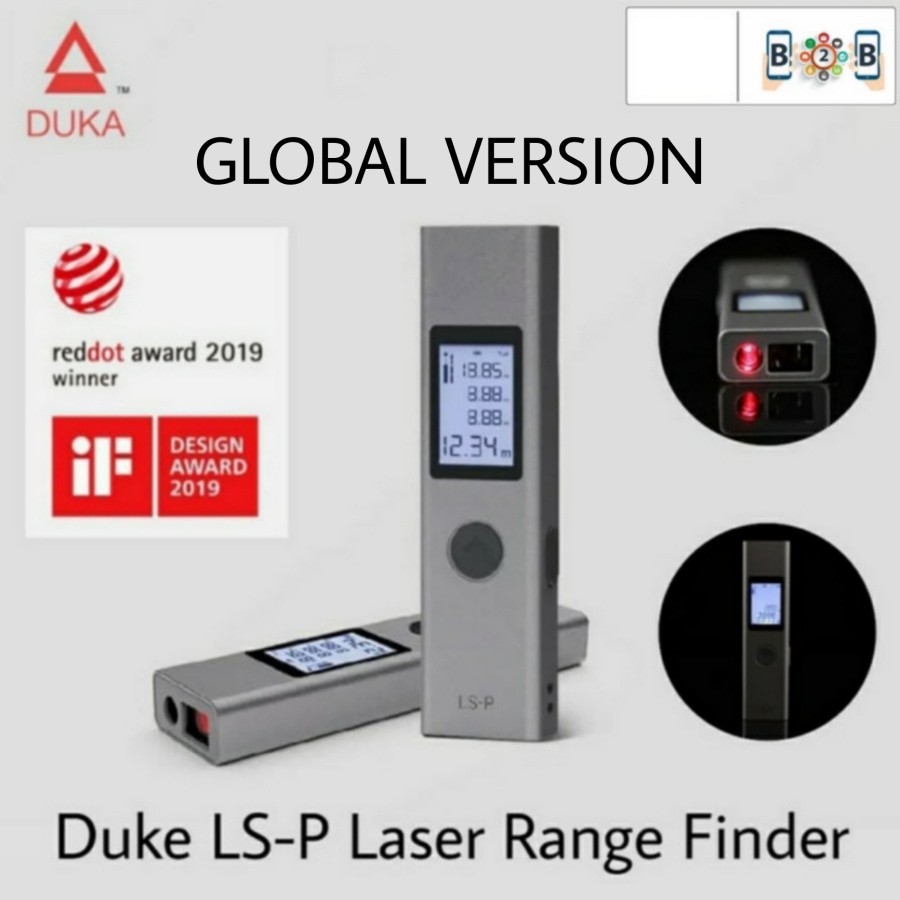 DUKA LS-P 40m Laser Range Finger Measurement - Meteran Digital