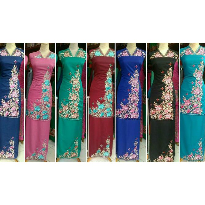 Bukittinggi Original Kain Bordir Bakal Baju Motif Mawar Bordiran Sulaman