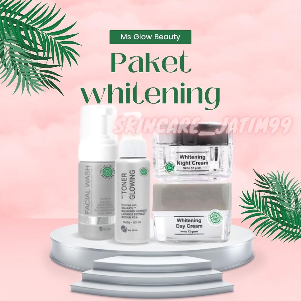 Ms Glow Paket Whitening/Paket Whitening Ms Glow/Paket Wajah Whitening Ms Glow