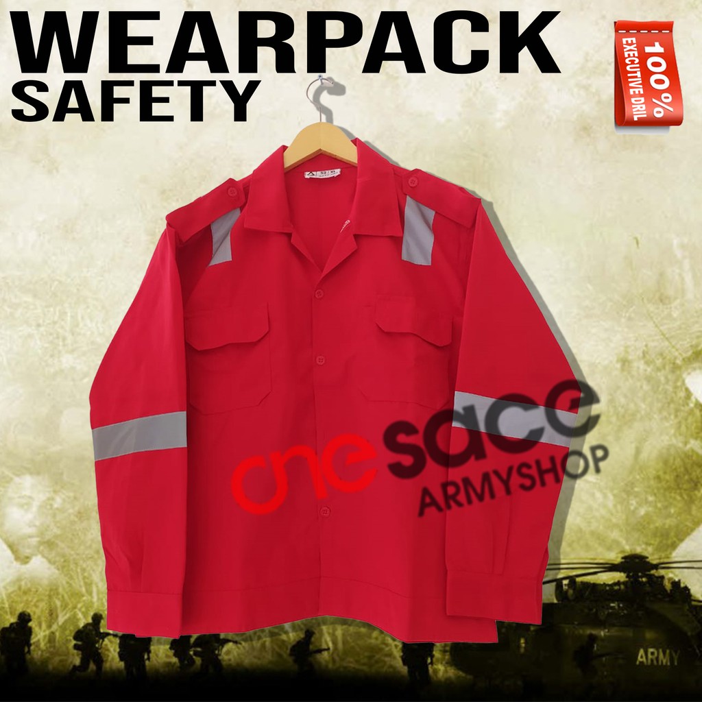 Wearpack safety setelan baju celana kerja scotlight/kemeja kerja safety/baju safety stelan